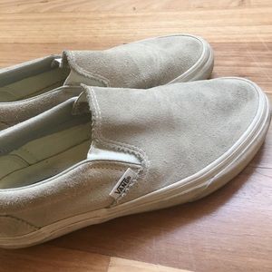 Cream/Greyish Slip on Vans